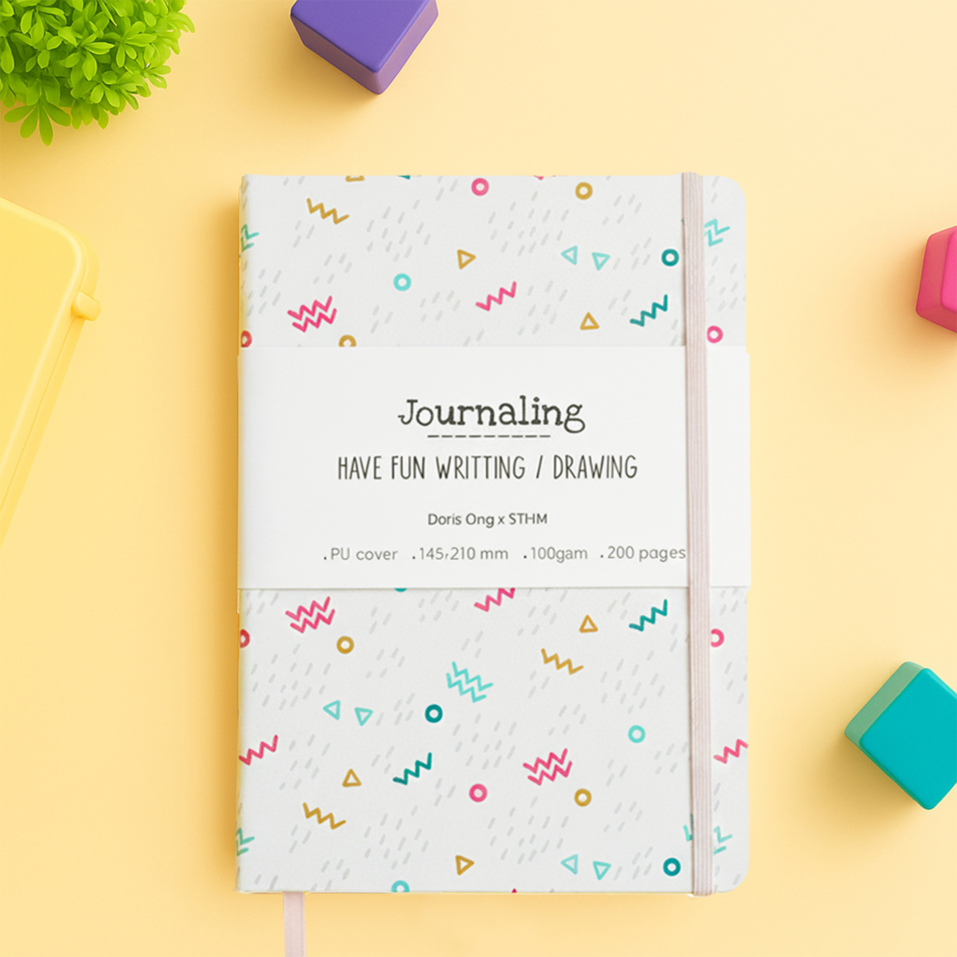 01-sổ-journal-trắng 02- handmade-doris ong